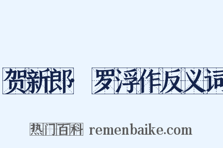 贺新郎·罗浮作反义词是什么意思的图片